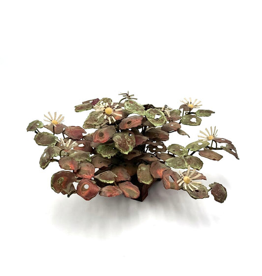 VTG Brutalist Copper and Brass Plant Sculpture