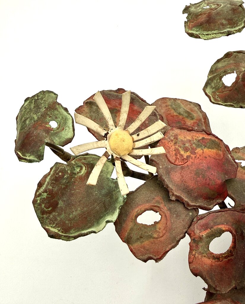 VTG Brutalist Copper and Brass Plant Sculpture