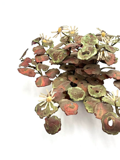 VTG Brutalist Copper and Brass Plant Sculpture