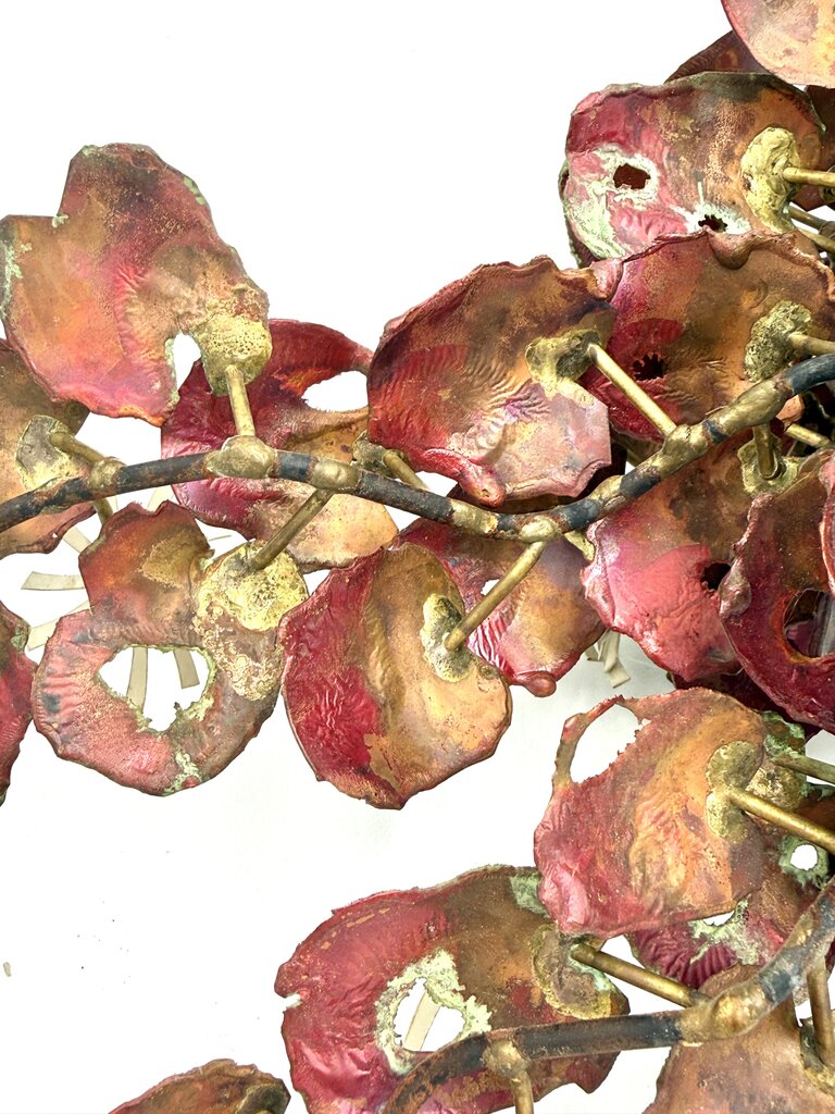 VTG Brutalist Copper and Brass Plant Sculpture