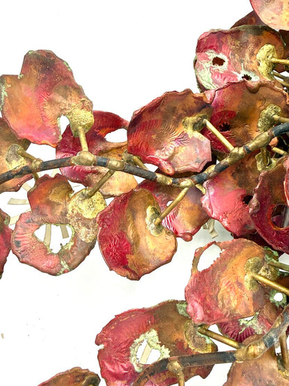 VTG Brutalist Copper and Brass Plant Sculpture