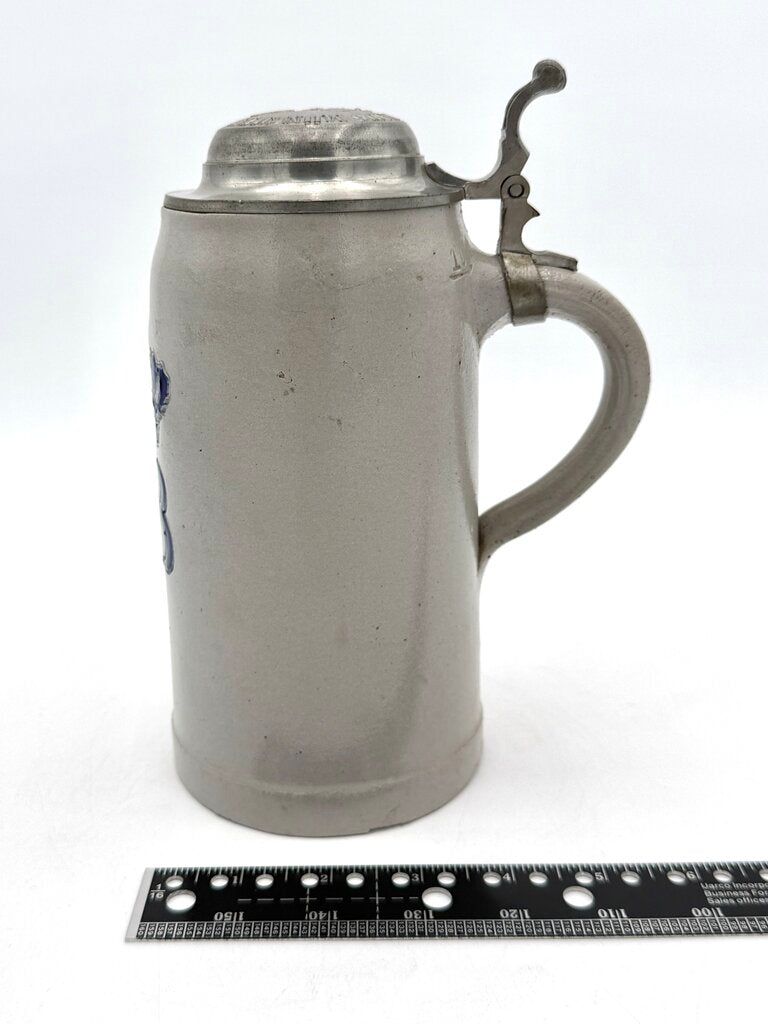 VTG Hofbrauhaus Munchen Salt Glaze Beer Stein With Pewter Lid