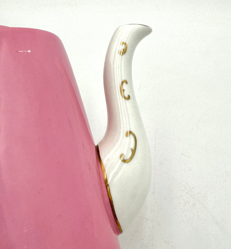 VTG Pink And Gold Set of 16 CMP England Porcelain Tea Set
