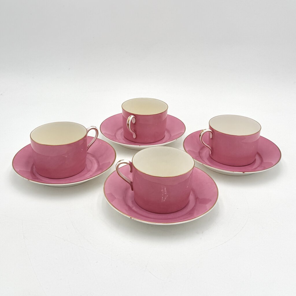 VTG Pink And Gold Set of 16 CMP England Porcelain Tea Set