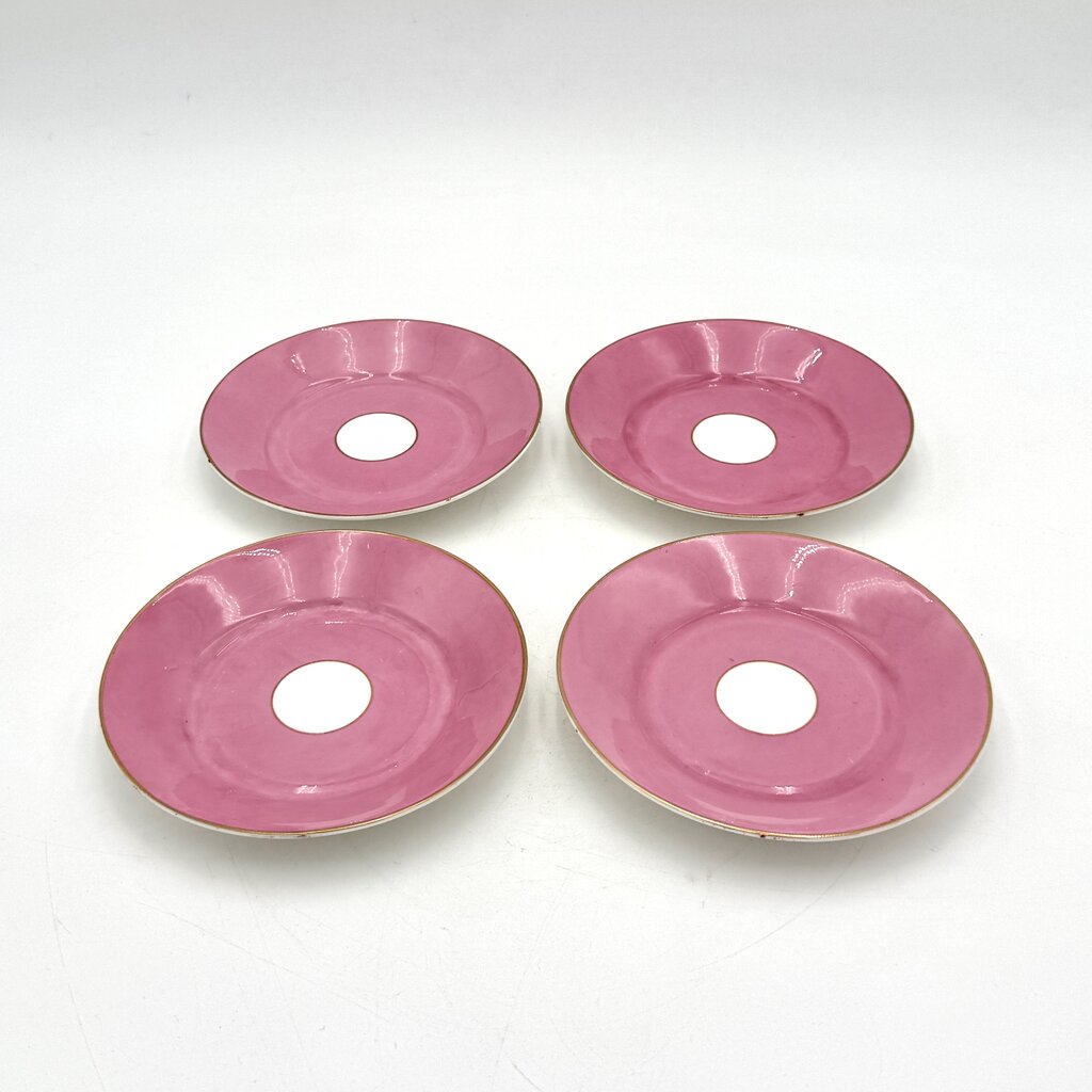 VTG Pink And Gold Set of 16 CMP England Porcelain Tea Set