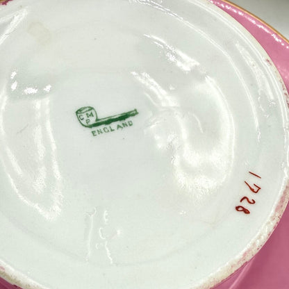 VTG Pink And Gold Set of 16 CMP England Porcelain Tea Set