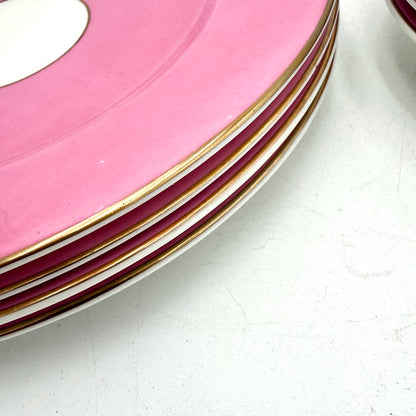 VTG Pink And Gold Set of 16 CMP England Porcelain Tea Set