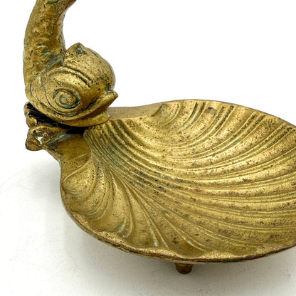 VTG Solid Brass Fish Clam Shell Soap Dish
