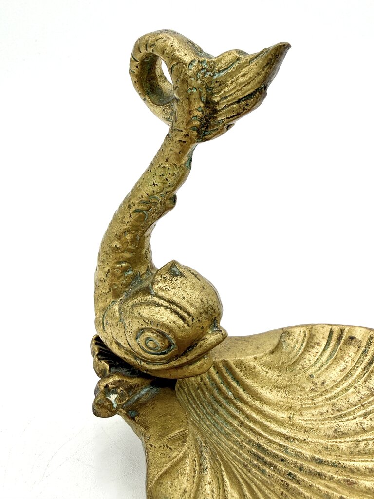 VTG Solid Brass Fish Clam Shell Soap Dish