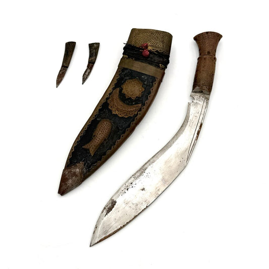 Handmade Kukri Knife with Carved Sheath