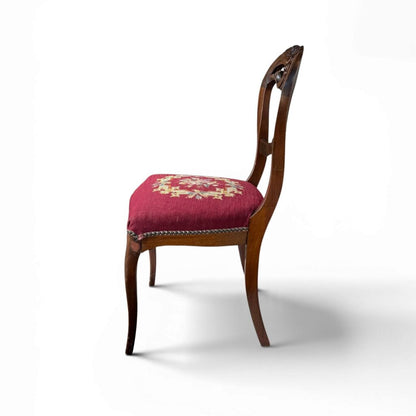 Red Needlepoint Chair