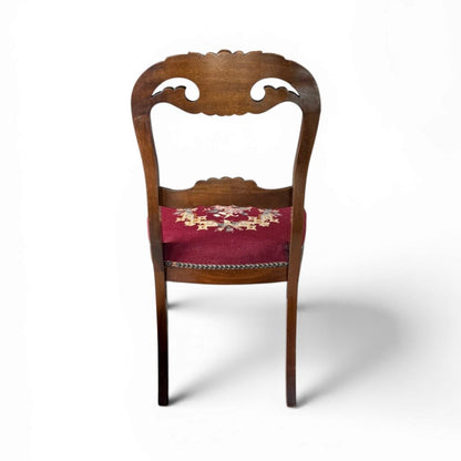 Red Needlepoint Chair