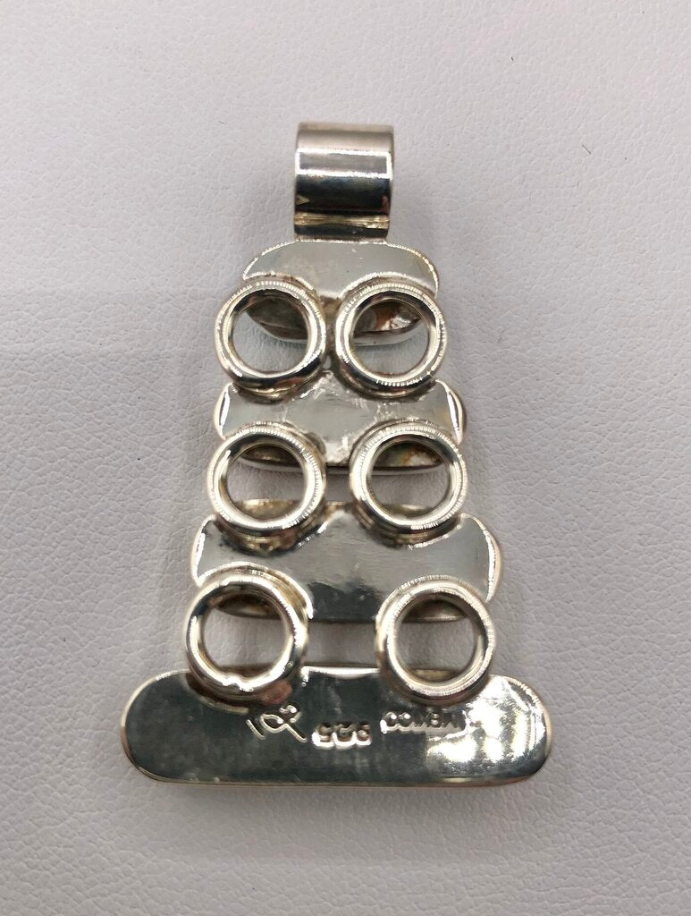 Stacked Tejano Mexico Pendant 925 Sterling Silver /b