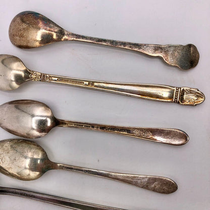 34pc Antique Assorted Ornate Silver Plate Spoons & Forks /b