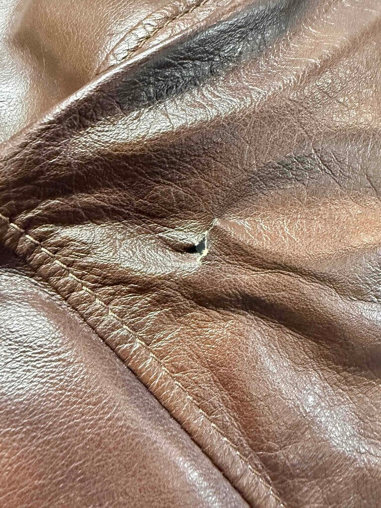 Dark Brown Leather Chair With Ottoman