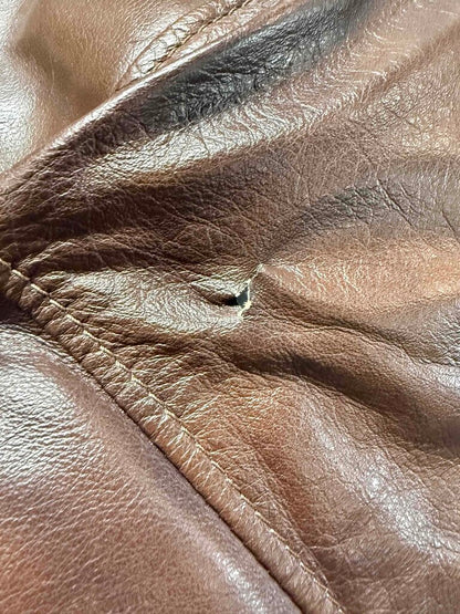 Dark Brown Leather Chair With Ottoman