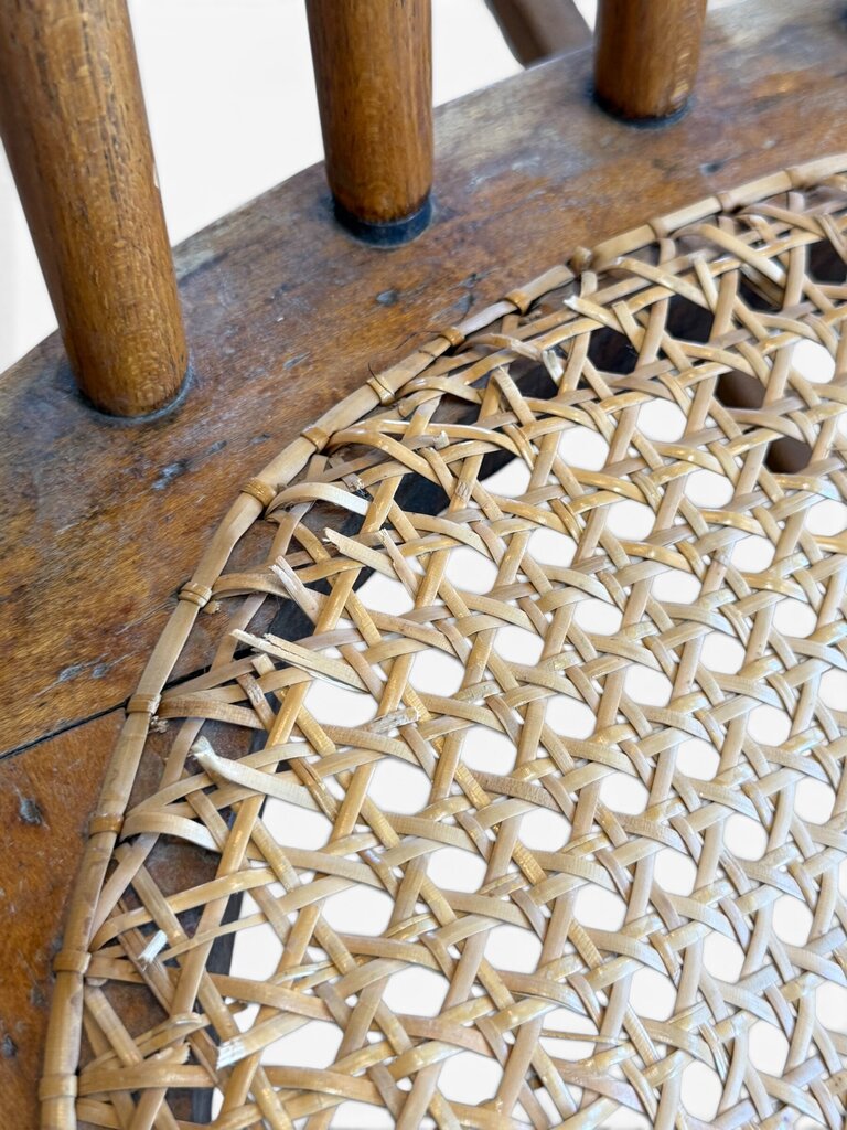 VTG Honey Colored Rattan Rocker