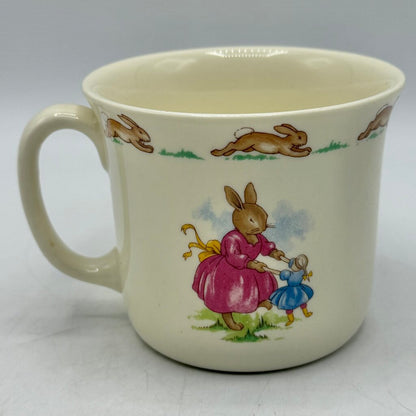 Set of 2 Vintage Royal Doulton Fine Bone China Bunnykins Children’s Mugs Made in England /cb