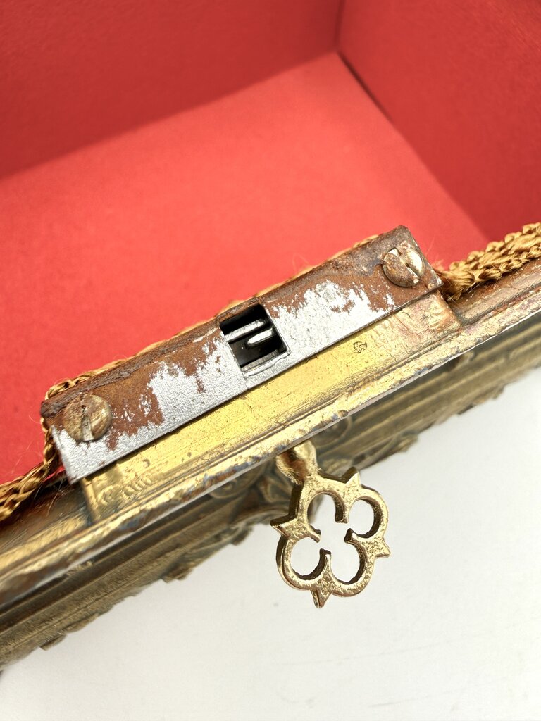 Antique 19th Century Bombe Louis XV Style Gilded Bronze Jewelry Box