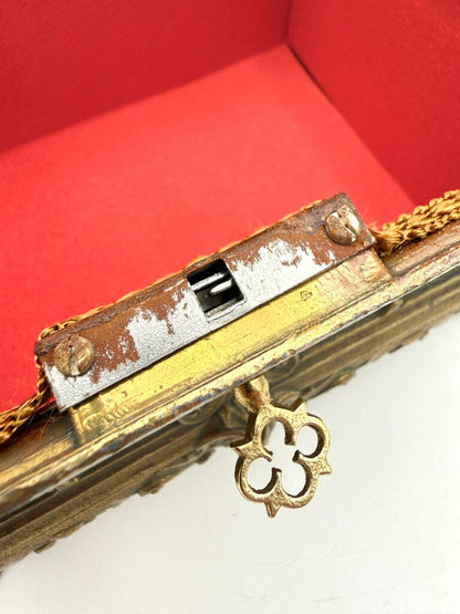 Antique 19th Century Bombe Louis XV Style Gilded Bronze Jewelry Box