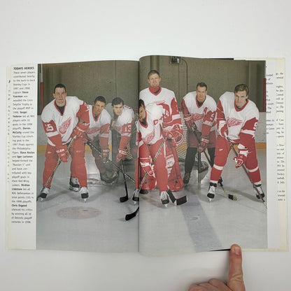 Detroit Red Wings Heroes of Hockeytown From A to Z by Paul Harris Signed by Mickey Redmond 1999 Hardcover Book /cb