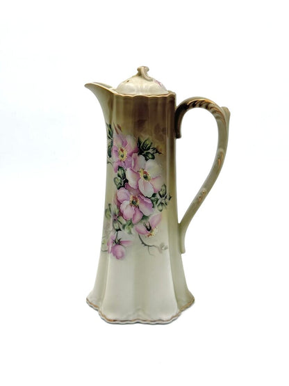 VTG Nippon Pink Dogwood 5 Pc Chocolate Pot Tea Set