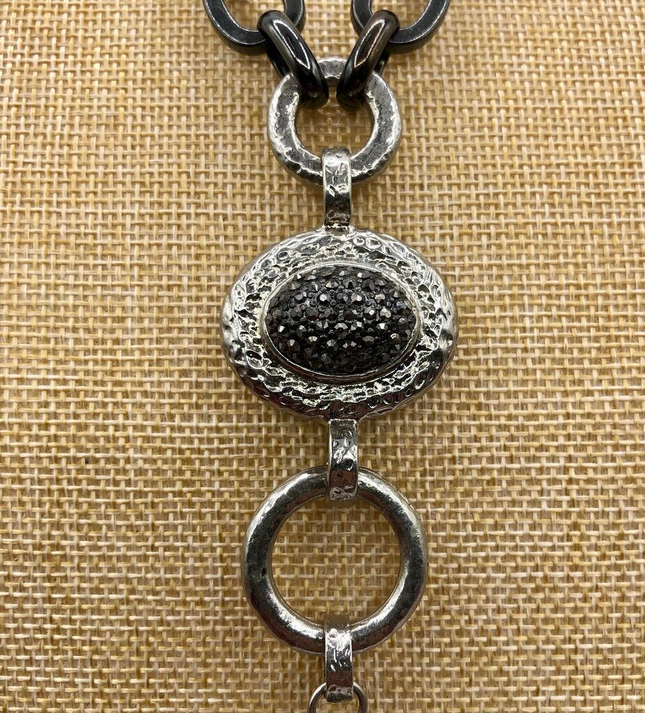 R.J. GRaziano Tassel Pendant Two Tone Statement Necklace /b