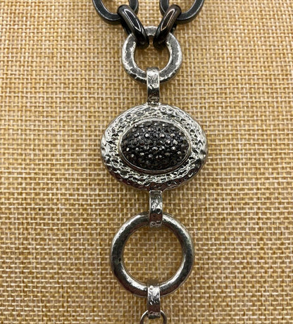 R.J. GRaziano Tassel Pendant Two Tone Statement Necklace /b