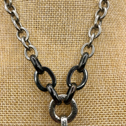 R.J. GRaziano Tassel Pendant Two Tone Statement Necklace /b