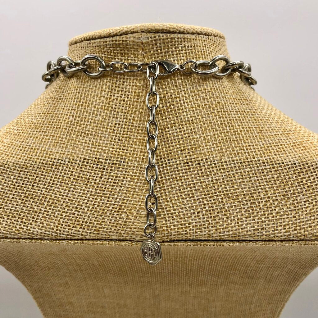 R.J. GRaziano Tassel Pendant Two Tone Statement Necklace /b