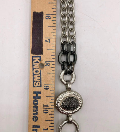 R.J. GRaziano Tassel Pendant Two Tone Statement Necklace /b