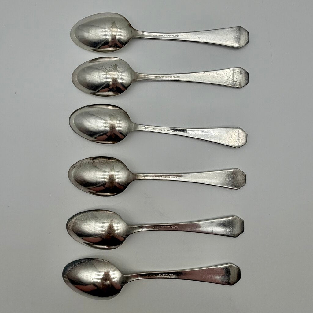 1933 Chicago World Fair Century of Progress Century Silver Plate Souvenir Teaspoons-Set of 6 /co