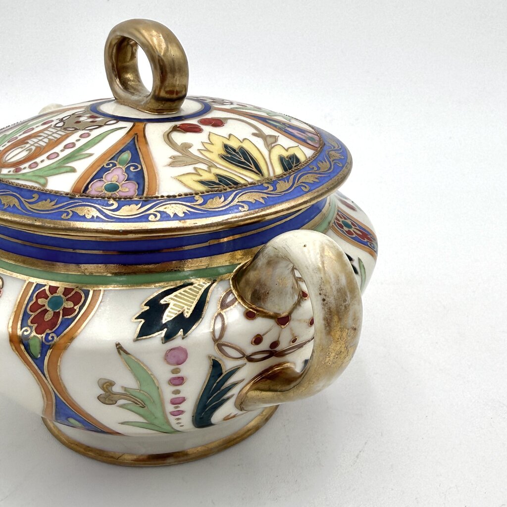 Antique Nippon Morimura Creamer and Sugar Urn