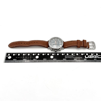 Men's Shinola Runwell Blue Slate Dial with Tan Leather Strap Wristwatch (Not Working)
