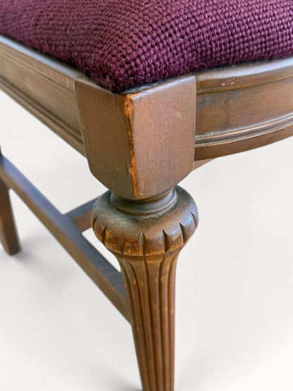 Purple Needle Point Floral Chair