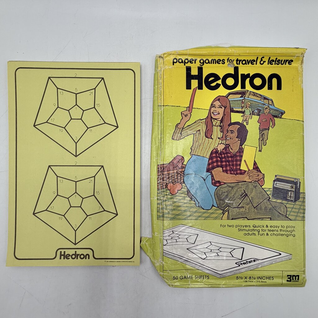 Vintage 1974 3M Paper Games For Travel & Leisure Lot of 4 Hex Hedron Snare Nab /cb