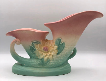 Hull Art Pottery Double Water Lily Vase /b