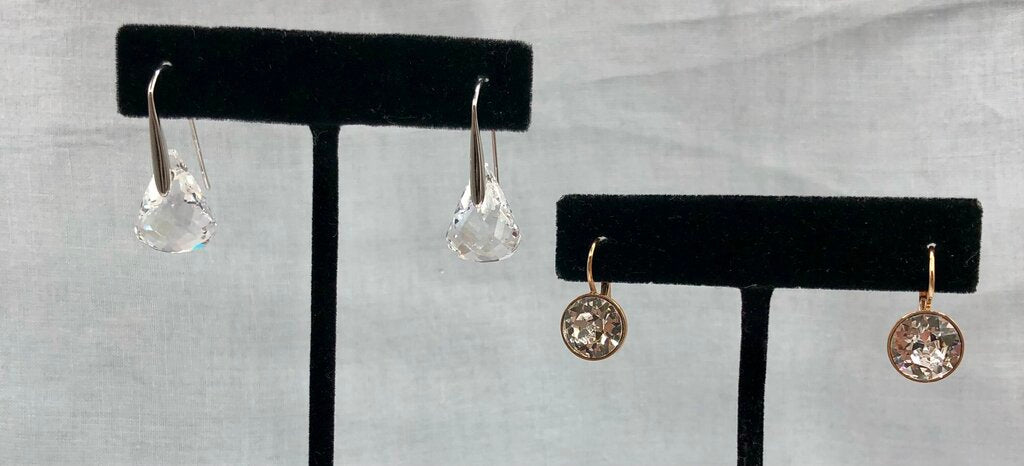 2pr Swarovski Crystal Drop Earrings/ Lunar & Bella /b