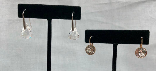 2pr Swarovski Crystal Drop Earrings/ Lunar & Bella /b