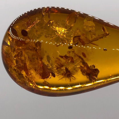 Heat Treated Honey Amber Pendant w/ Sterling Bail /b