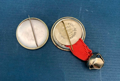 2 Vintage Santa Pinbacks/ Wurzburgs & Joe’s /b