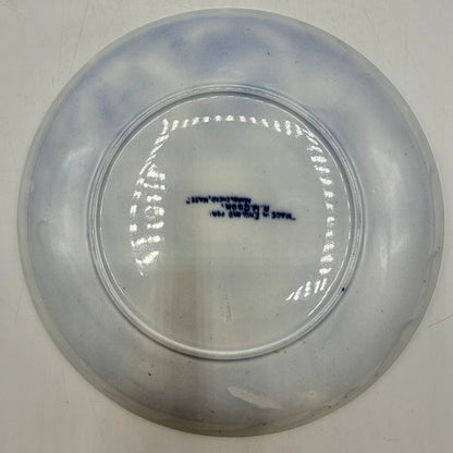 Antique R.M. Cook Flow Blue Souvenir Plate Views of Marblehead Massachusetts Made in England /cb