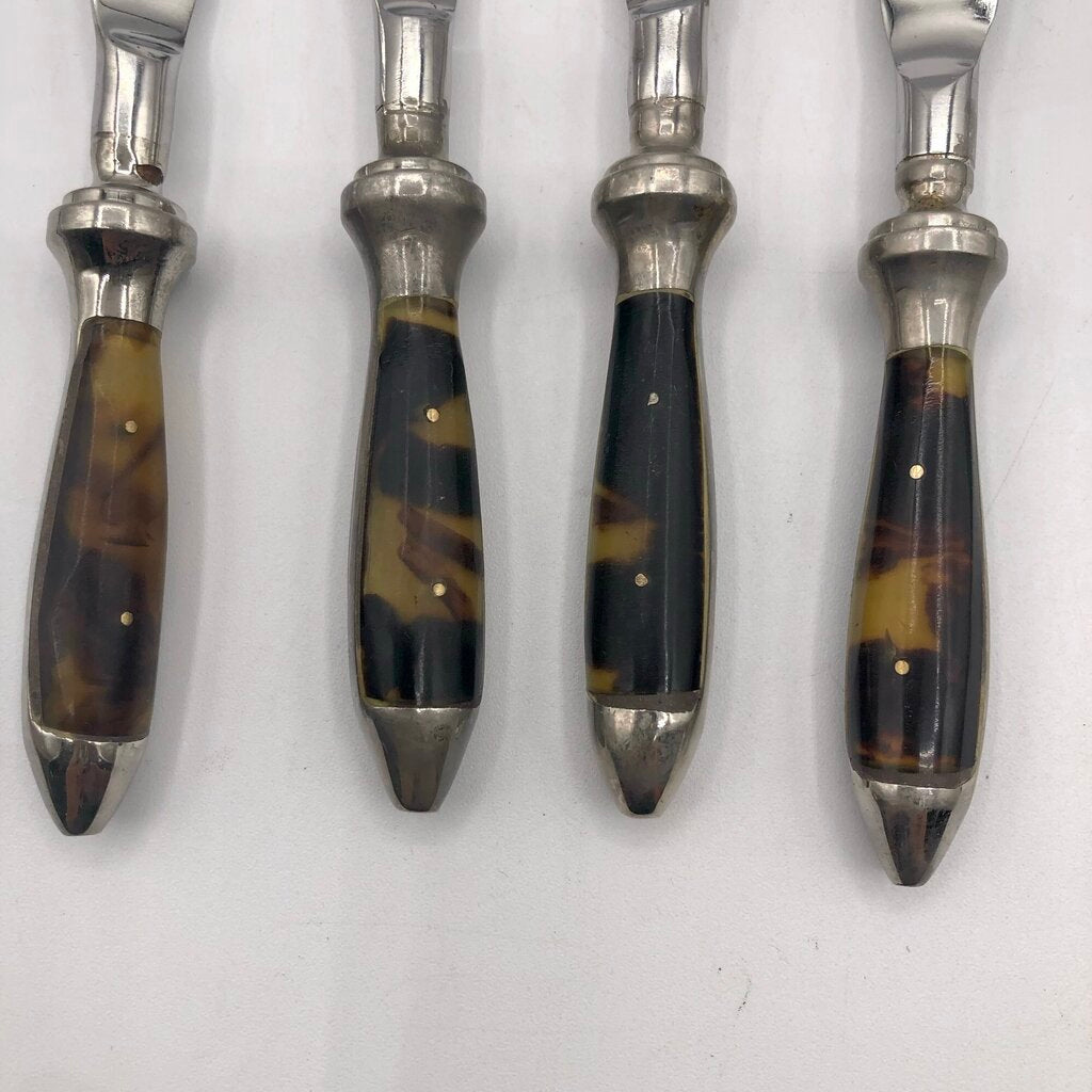 4ea Ralph Lauren Wentworth Tortoise Shell Cheese Spreader Knives /b