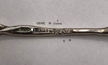 Sweden Sterling Silver Viking Rose Tapas Spoon & Fork Set /b