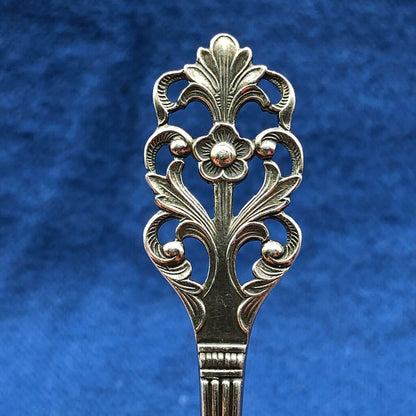Sweden 830S Silver Th. Marthinsen Viking Rose Escargot/ Tapas Fork /b