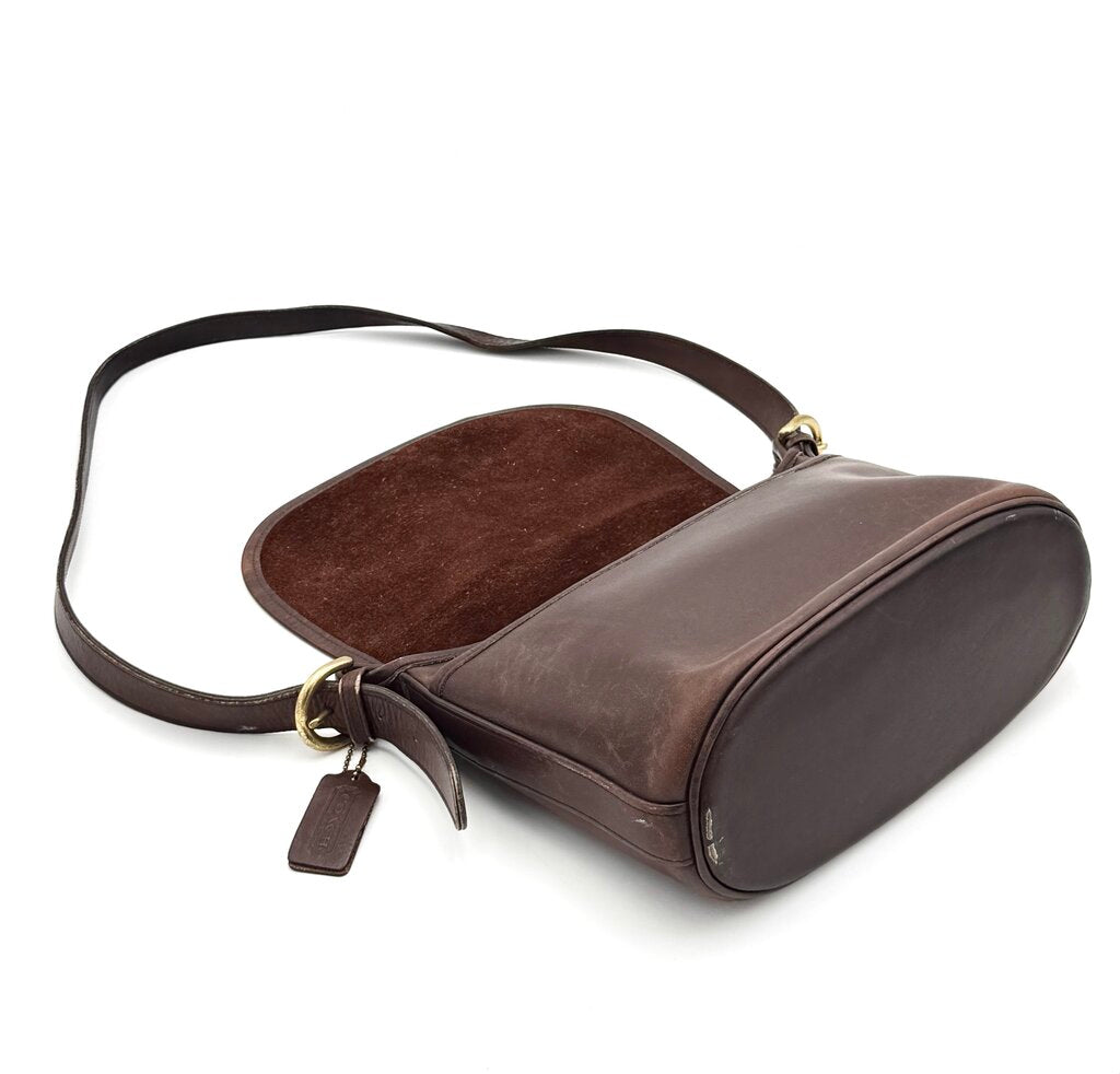 VTG Coach Flip Fletcher Dark Brown Crossbody Bag (HAS WEAR)