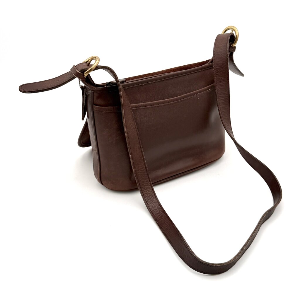 VTG Coach Flip Fletcher Dark Brown Crossbody Bag (HAS WEAR)