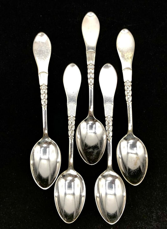 1920s Carl Cohn Danish Silver Plate Espresso Spoons /b