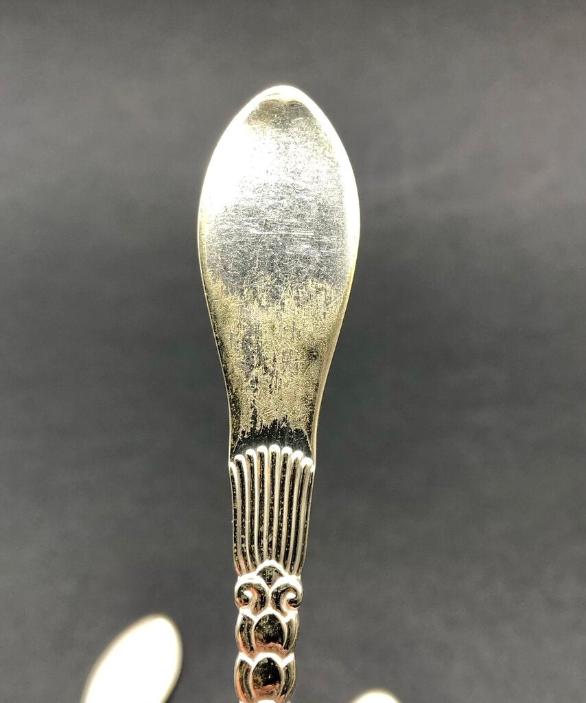 1920s Carl Cohn Danish Silver Plate Espresso Spoons /b