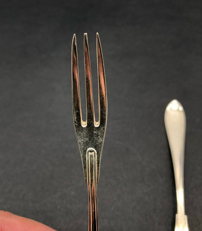 2ea Sweden Prima NS ALP Silver Plate Escargot Forks c.1910’s /b